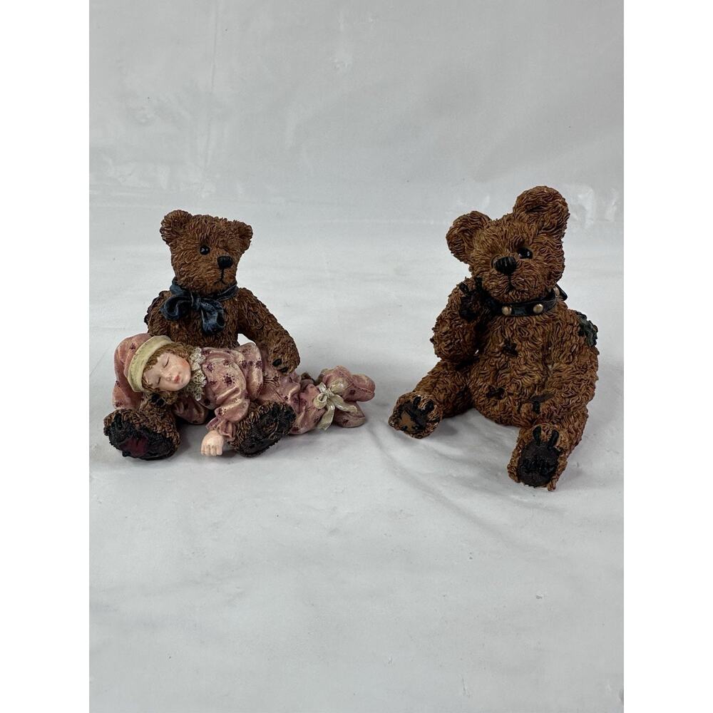 BOYDS Bears & Friends The Simple Bear Dollstone Asleep In Teddys Arms 1997-1998